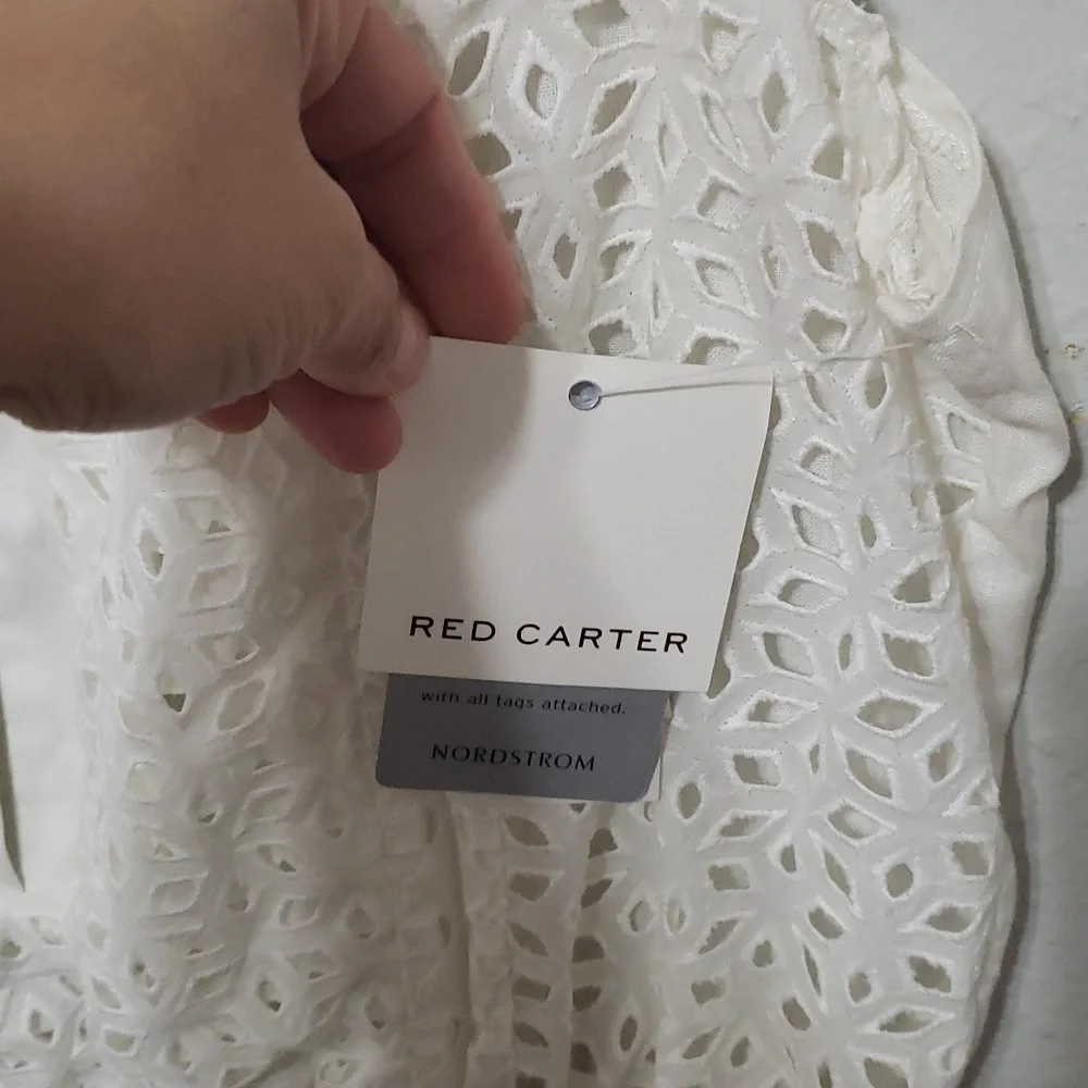 Red Carter Pants & Jumpsuits Red Carter Neo Bohemia Eyelet Cover Up Romper, Sz L